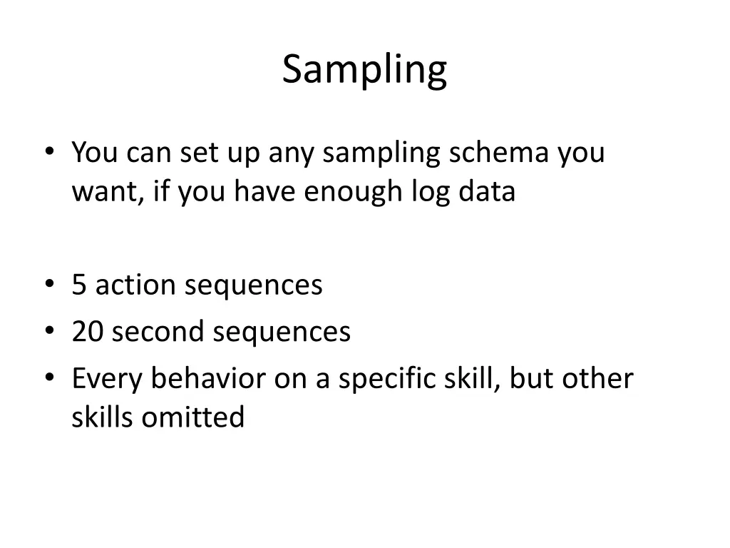 sampling