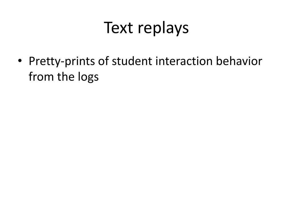text replays