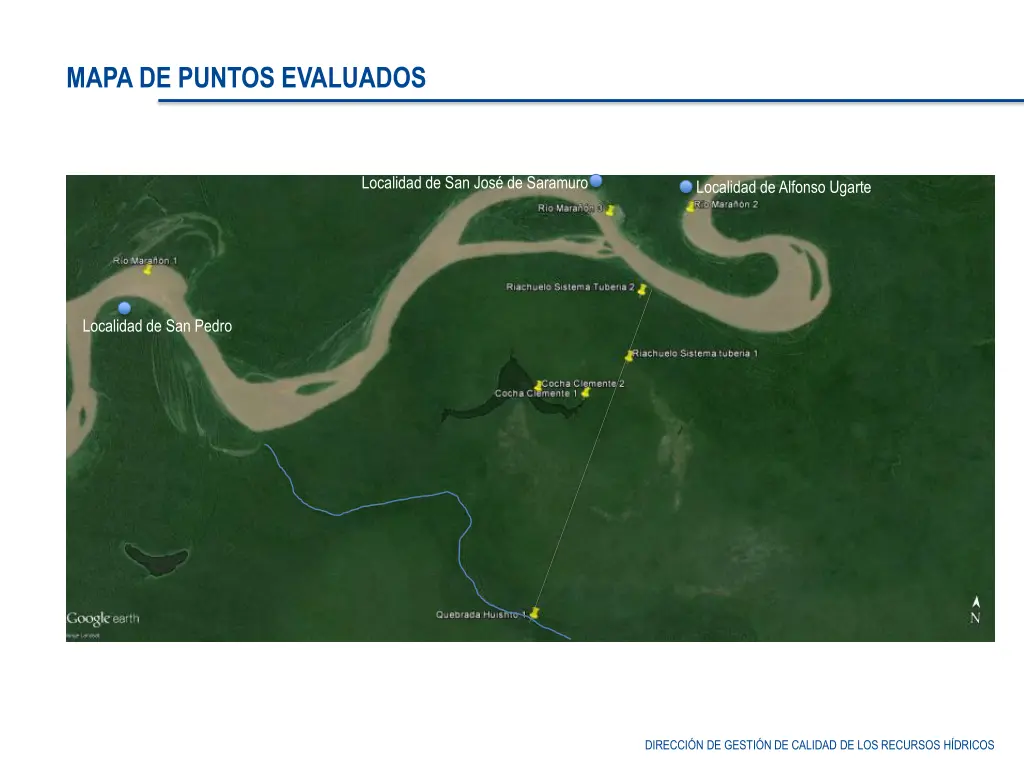 mapa de puntos evaluados