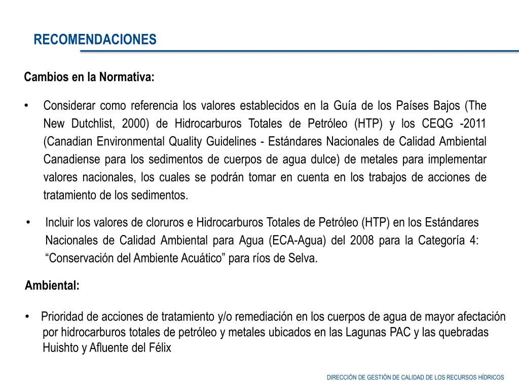 recomendaciones