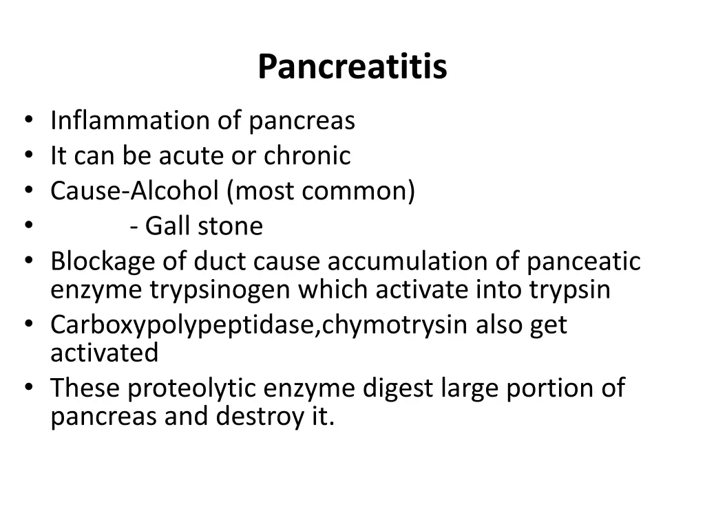 pancreatitis