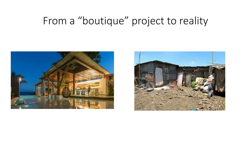 from a boutique project to reality