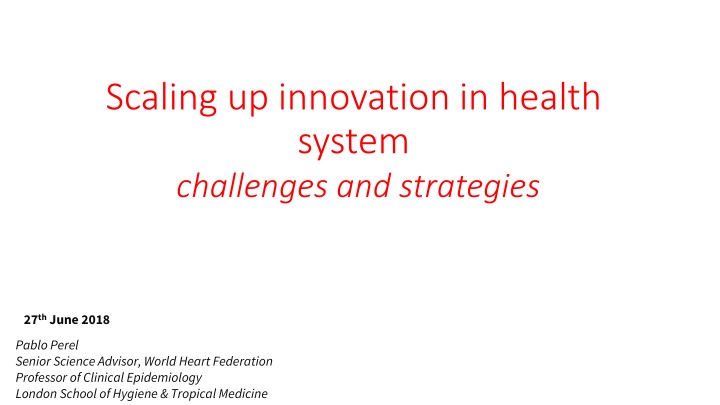 scaling up innovation in health system challenges