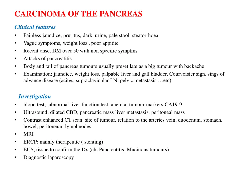 carcinoma of the pancreas 2