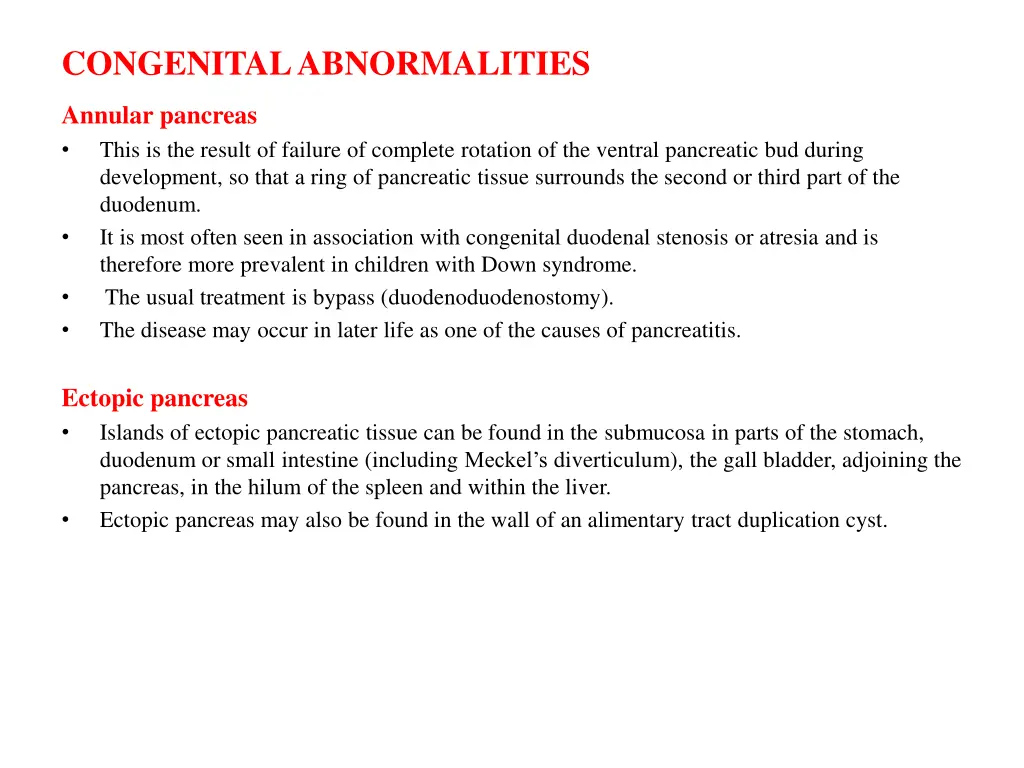 congenital abnormalities