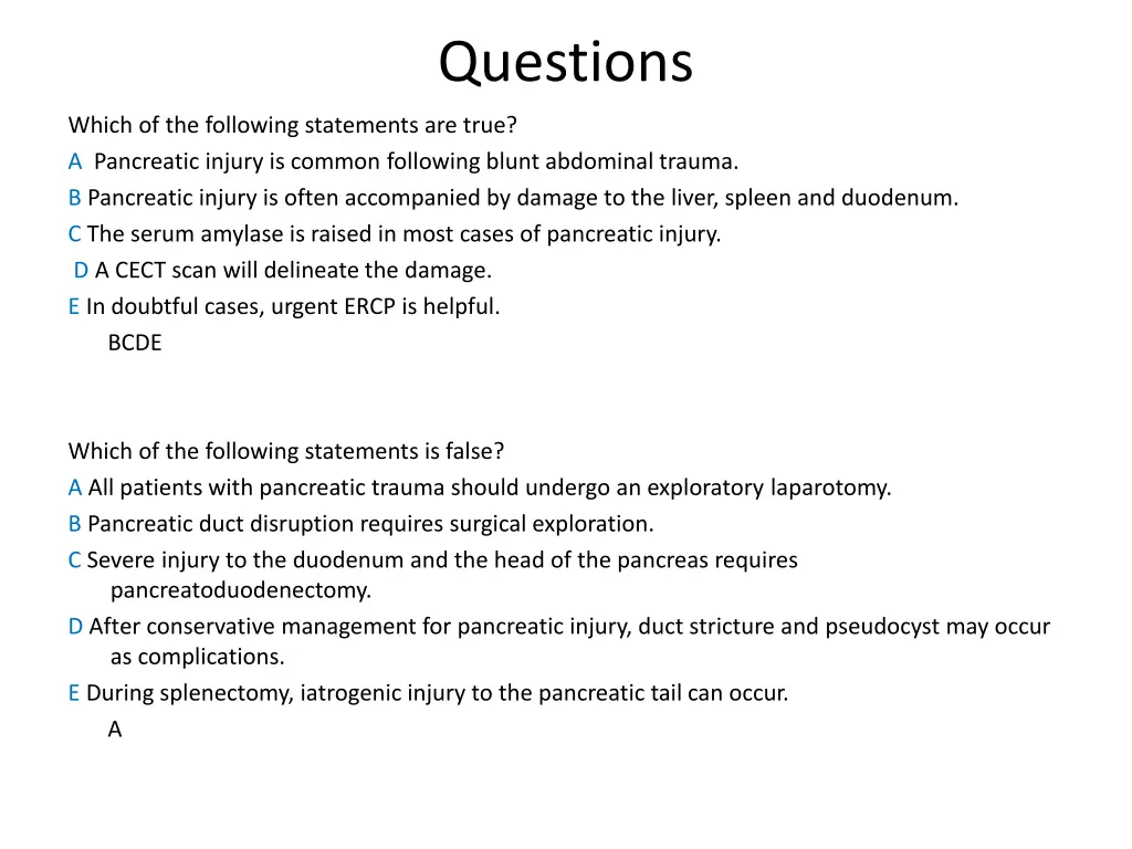 questions