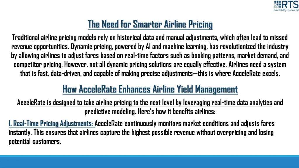 the need for smarter airline pricing