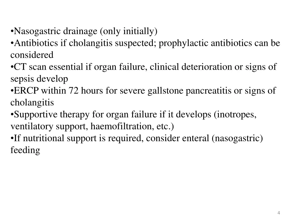 nasogastric drainage only initially antibiotics