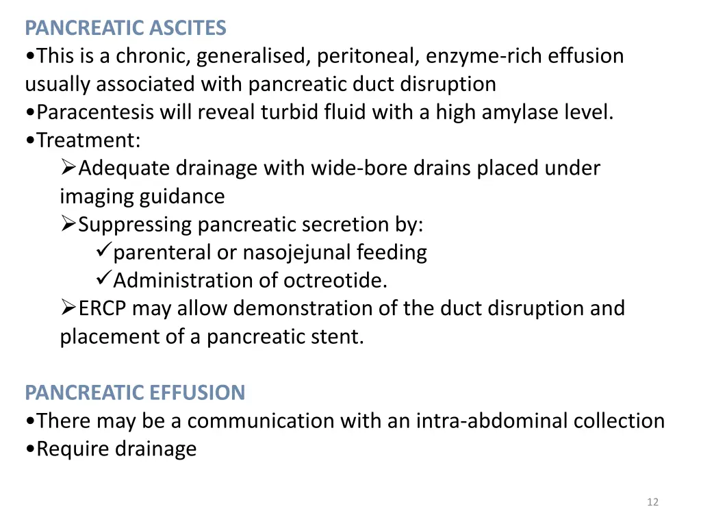 pancreatic ascites this is a chronic generalised