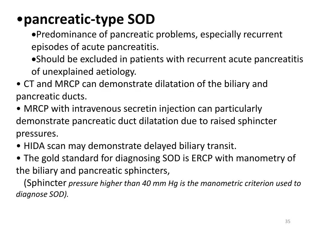 pancreatic type sod predominance of pancreatic