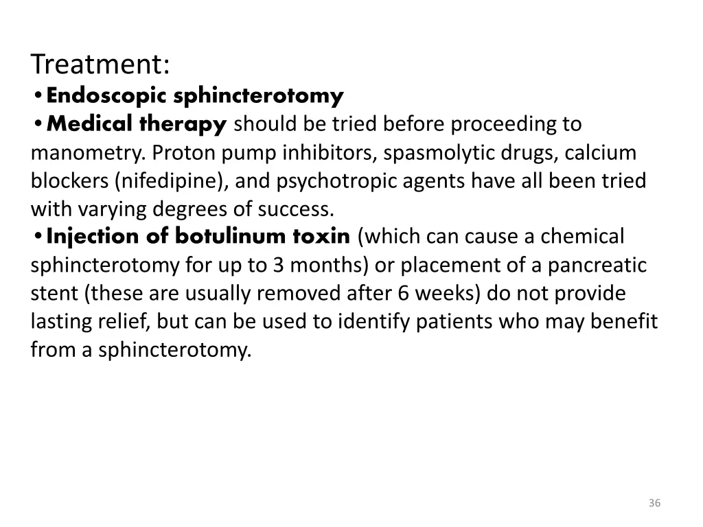 treatment endoscopic sphincterotomy medical