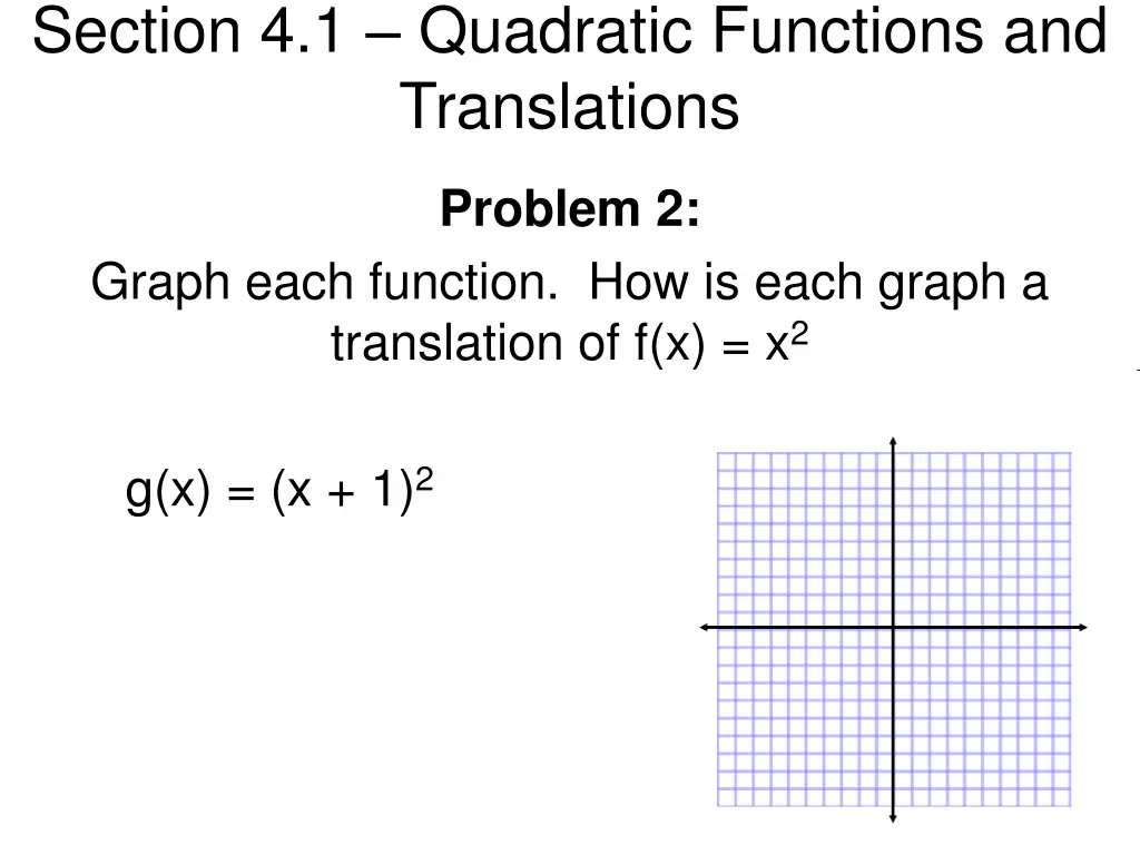 section 4 1 quadratic functions and translations 11