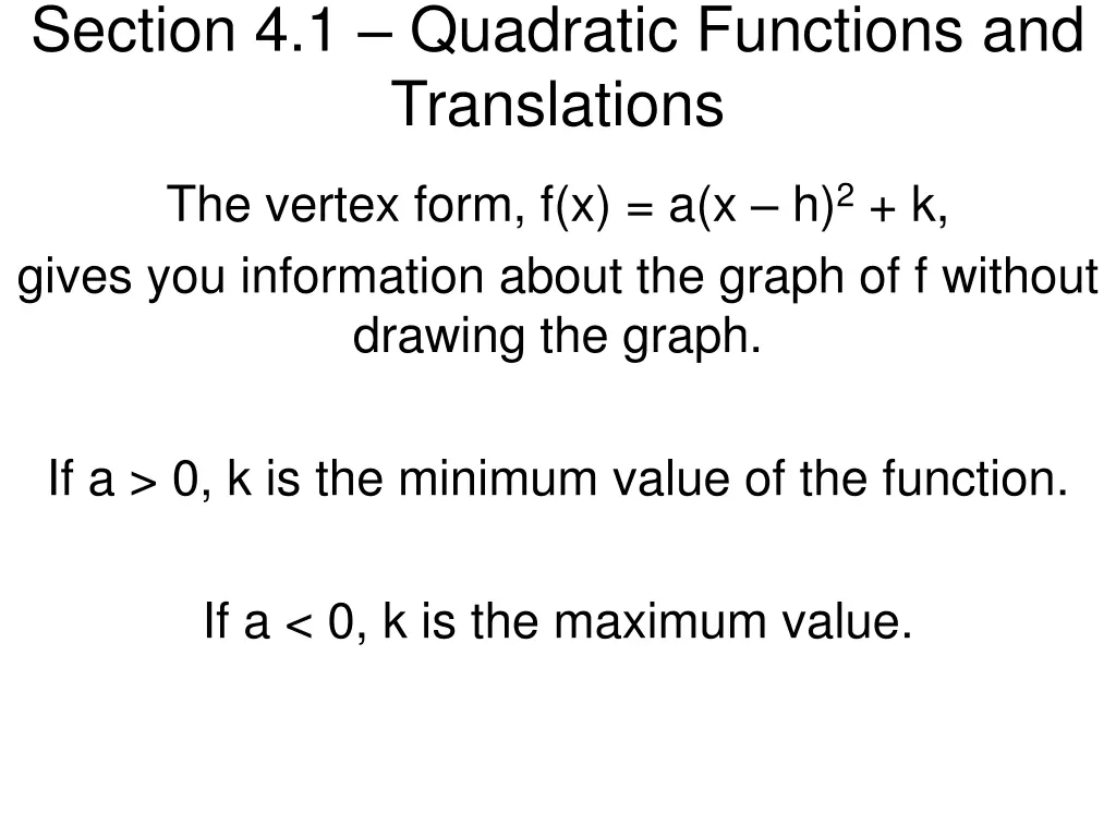 section 4 1 quadratic functions and translations 12