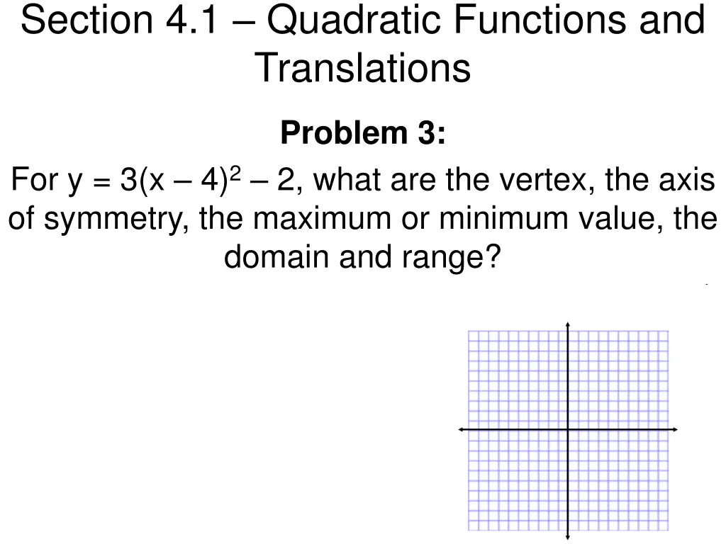 section 4 1 quadratic functions and translations 13