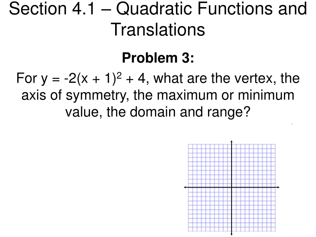 section 4 1 quadratic functions and translations 14