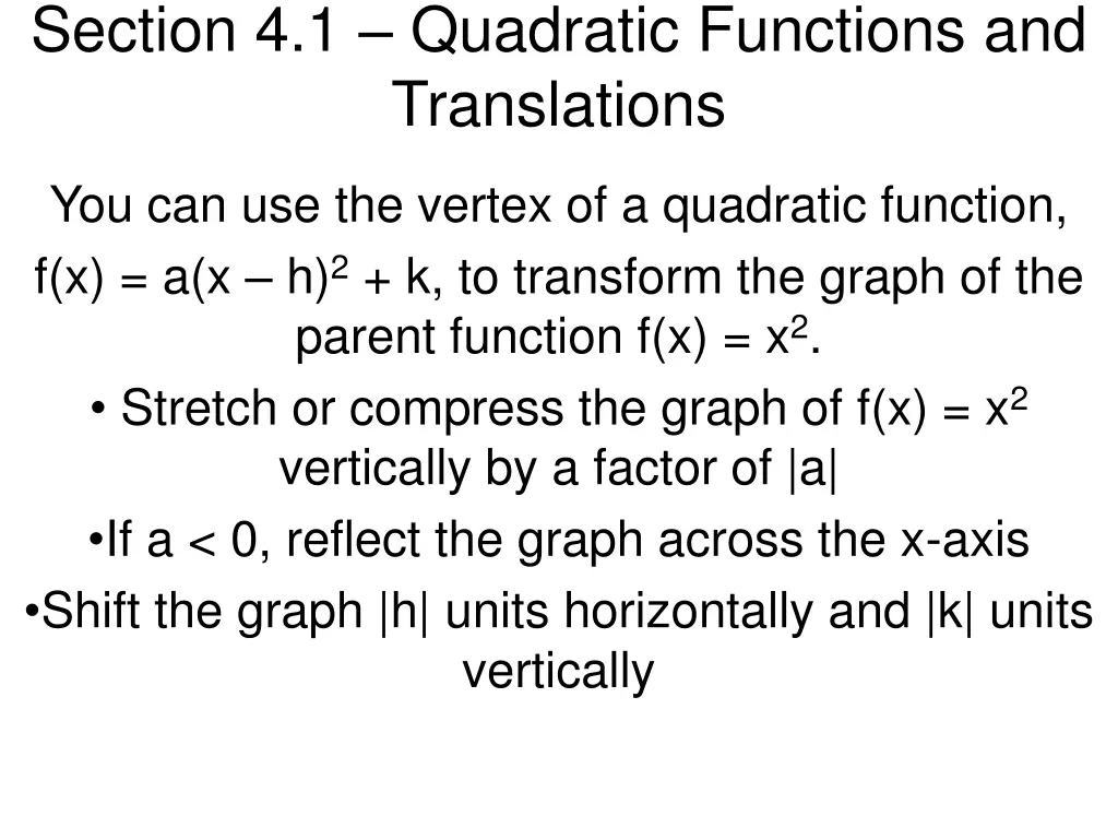 section 4 1 quadratic functions and translations 15