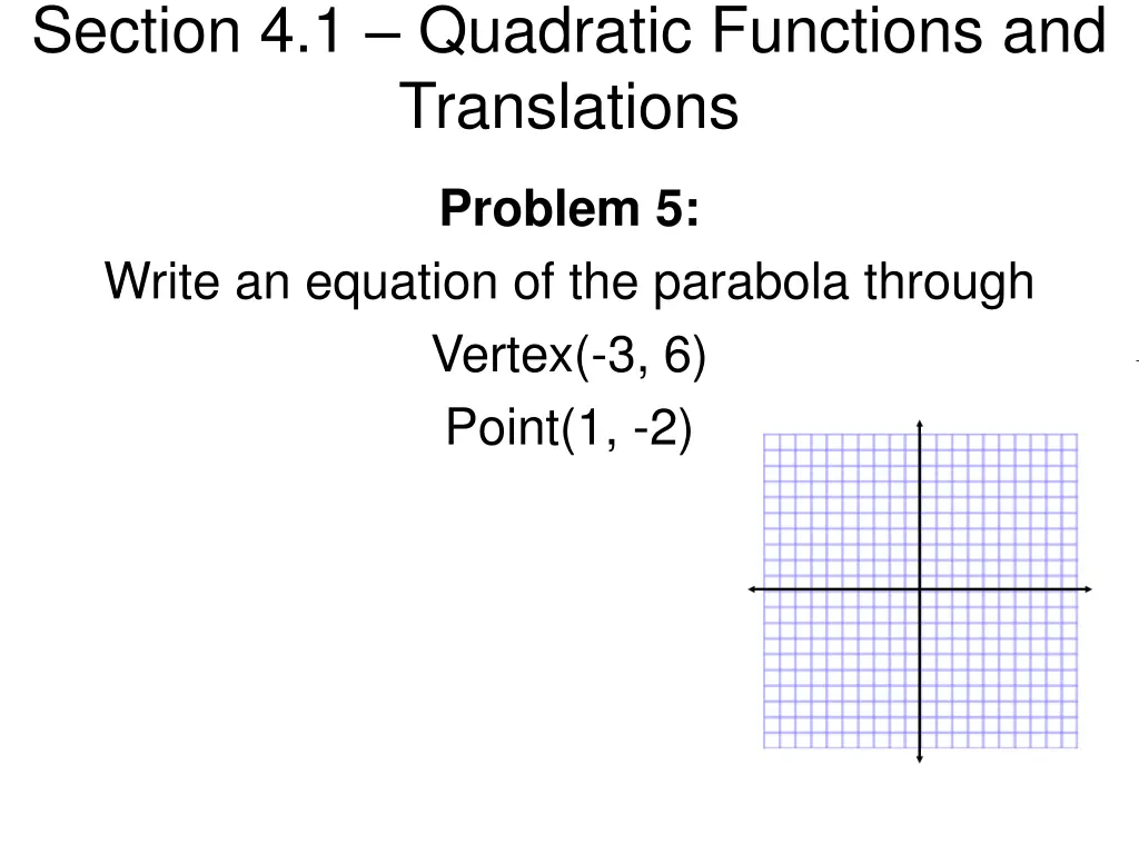 section 4 1 quadratic functions and translations 20
