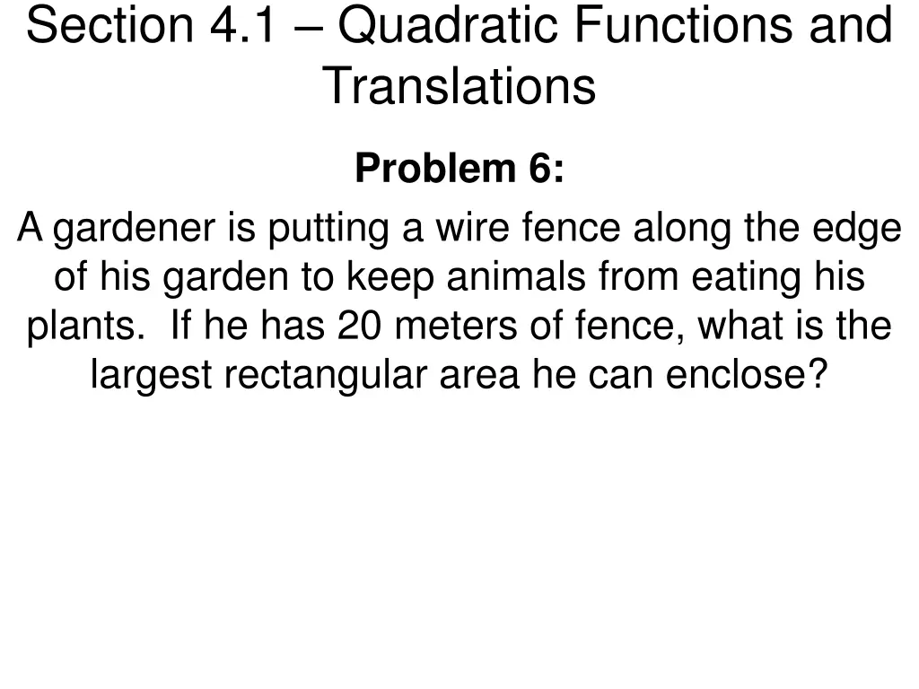 section 4 1 quadratic functions and translations 22