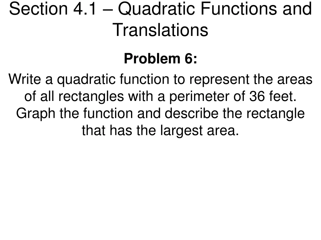 section 4 1 quadratic functions and translations 23