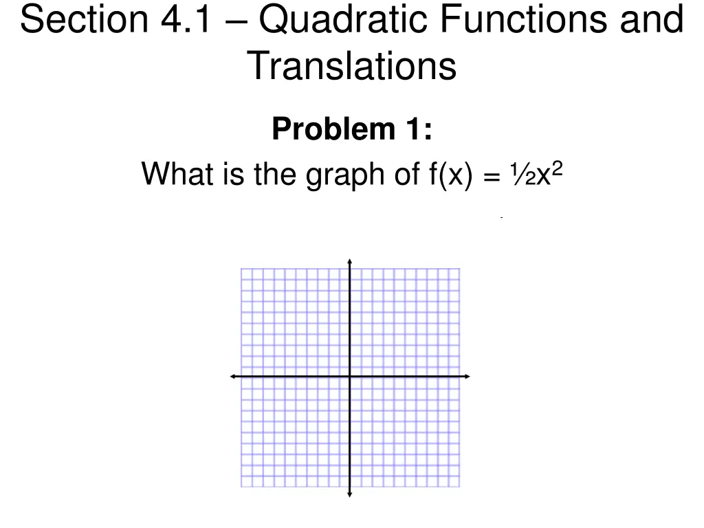 section 4 1 quadratic functions and translations 4