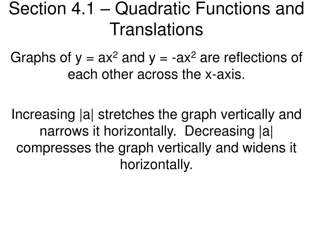 section 4 1 quadratic functions and translations 6