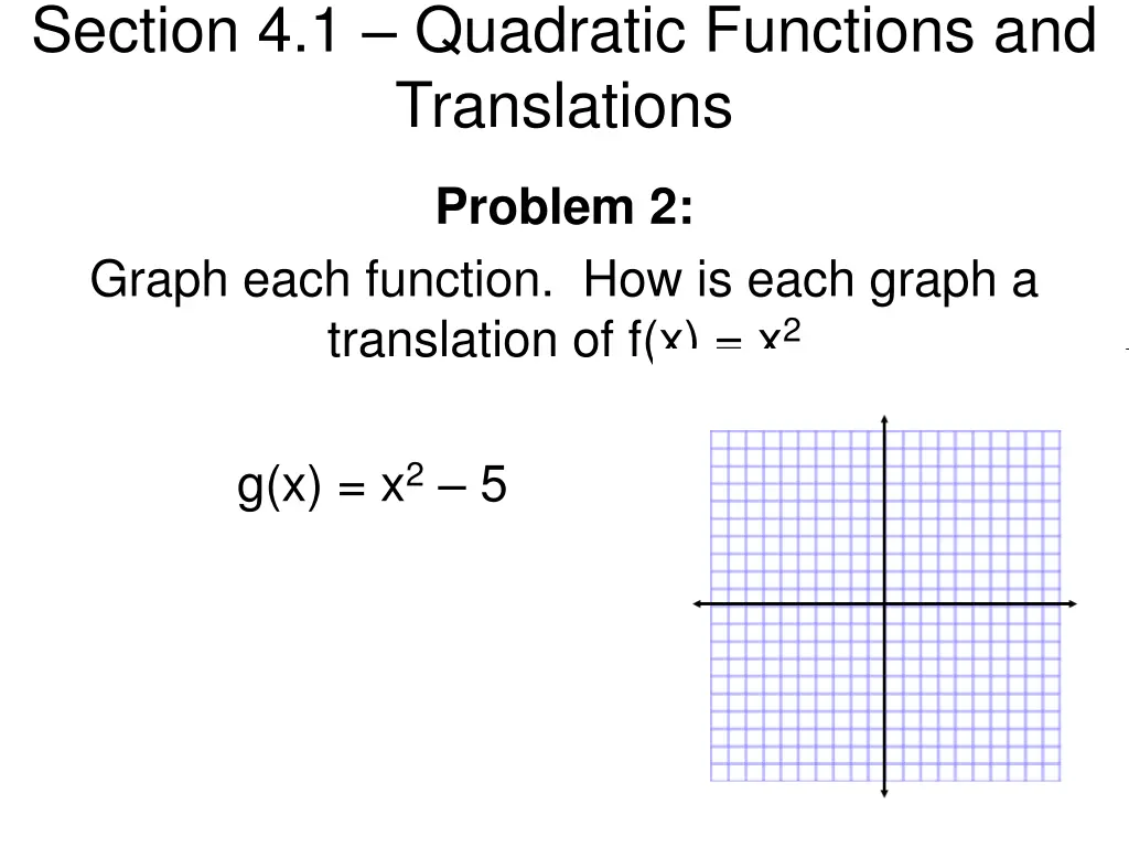 section 4 1 quadratic functions and translations 8