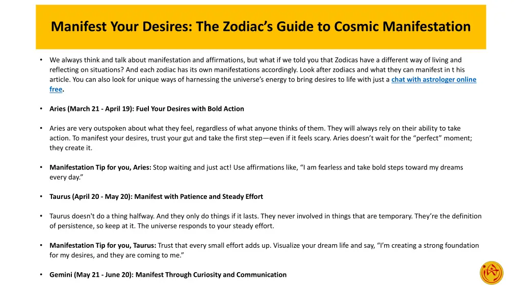 manifest your desires the zodiac s guide 1