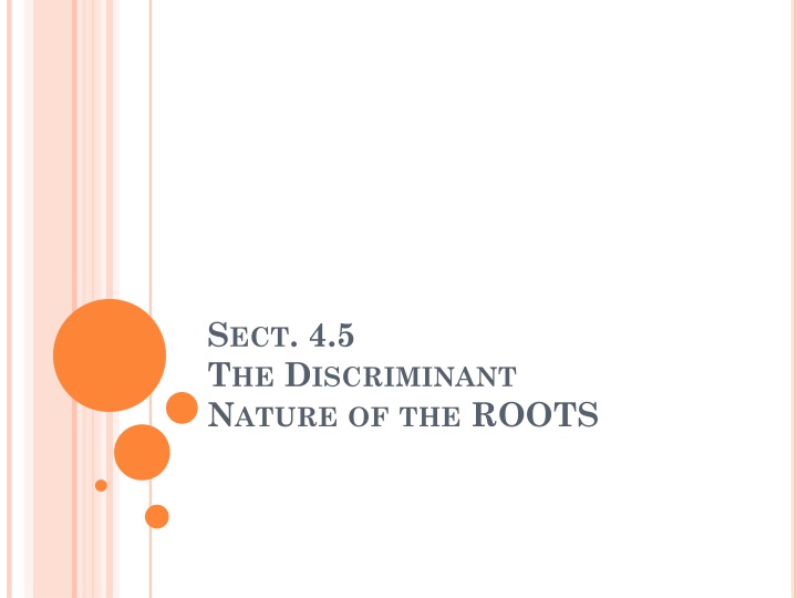s ect 4 5 t he d iscriminant n ature of the roots