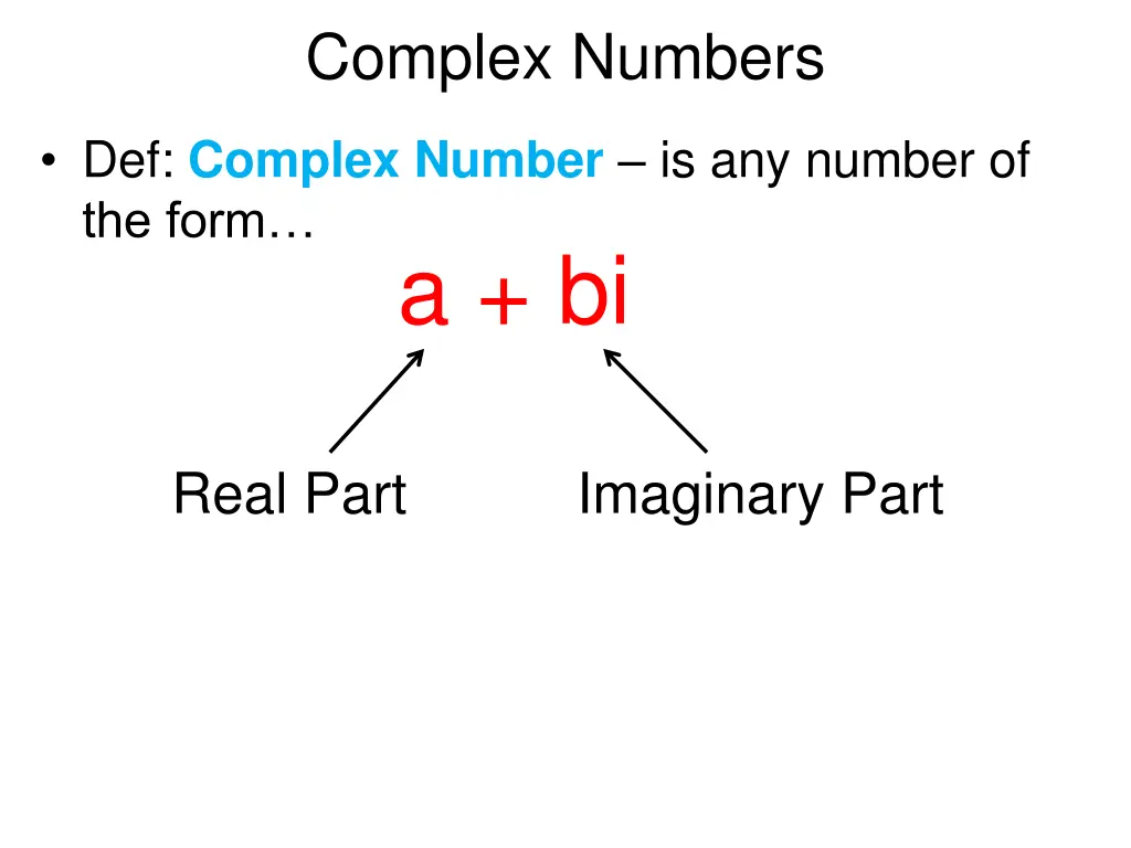 complex numbers 1