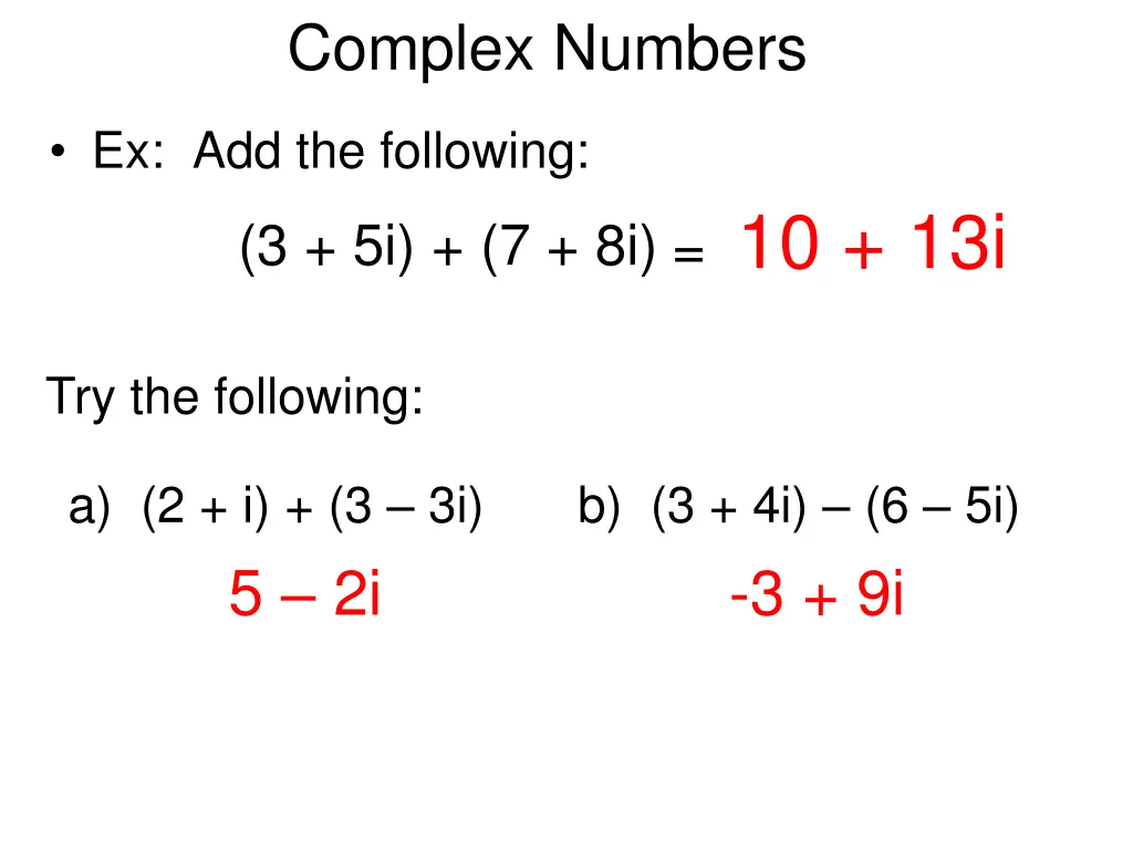 complex numbers 2