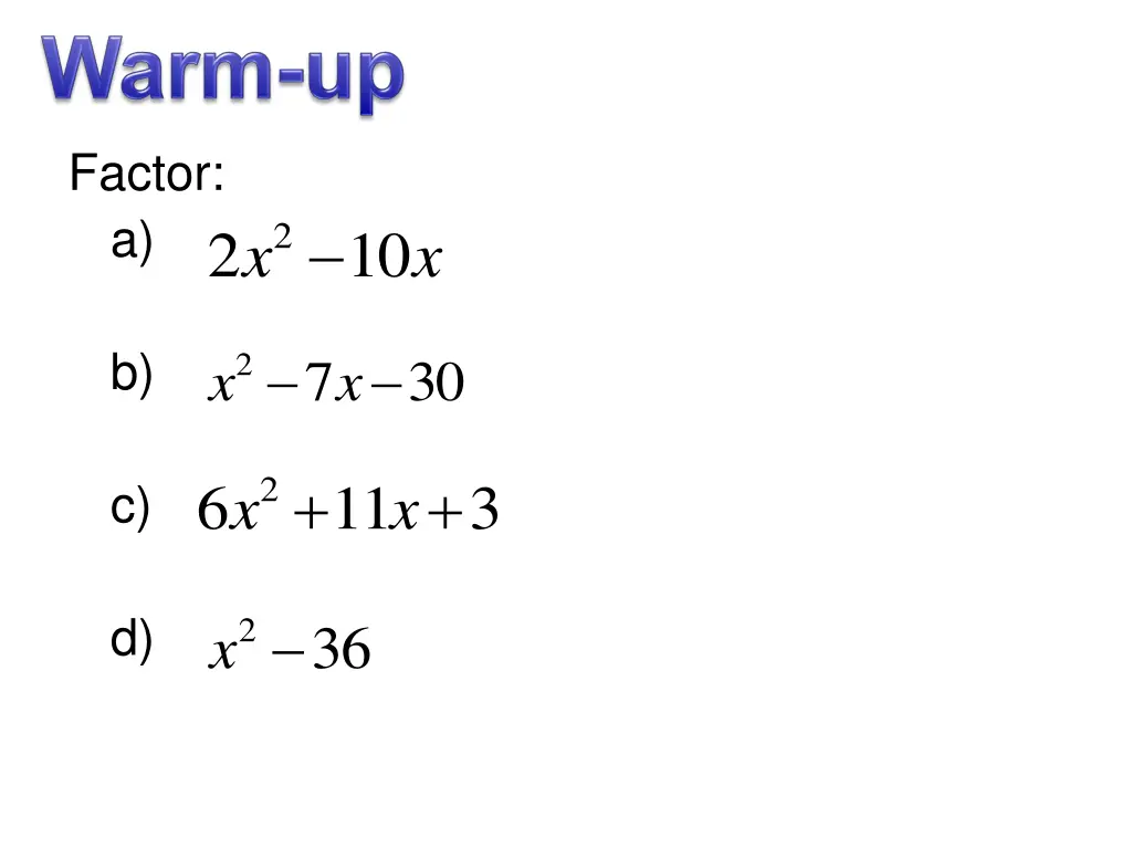factor a