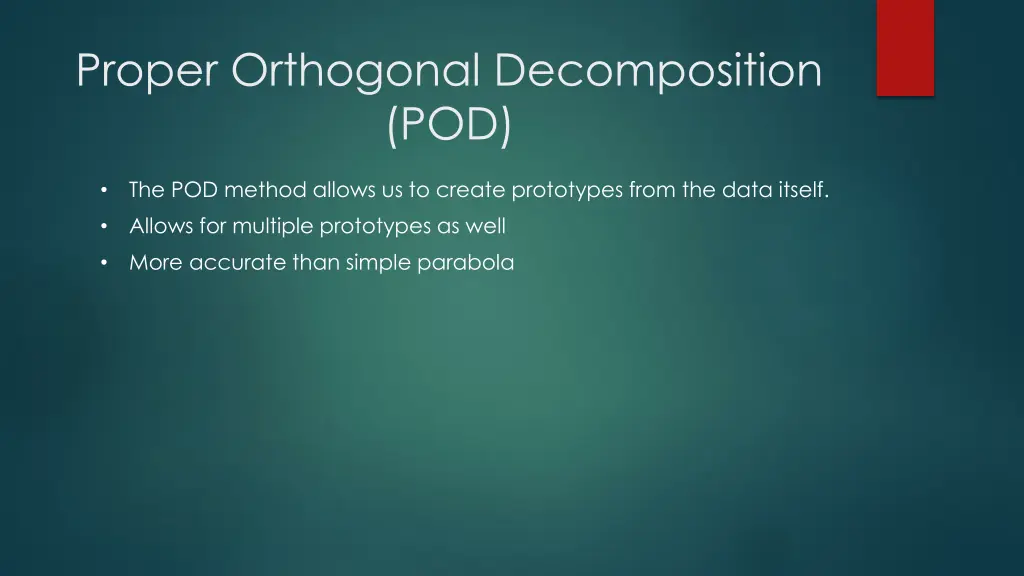 proper orthogonal decomposition pod