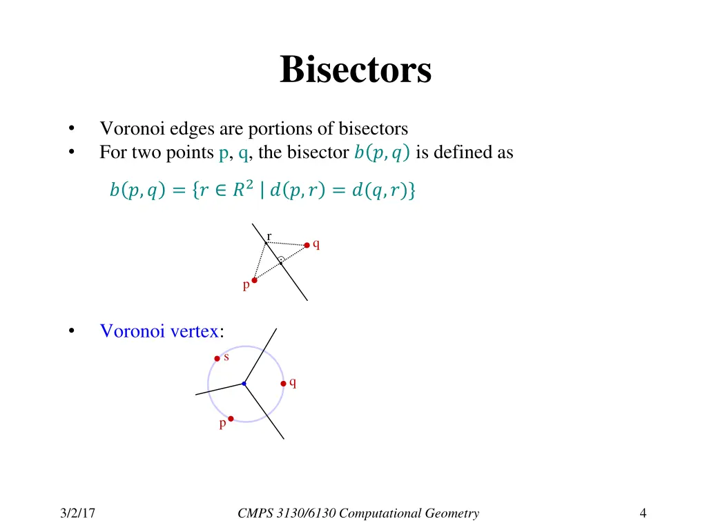 bisectors