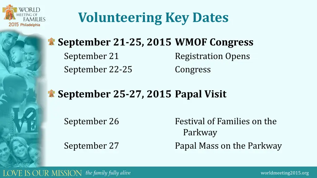 volunteering key dates