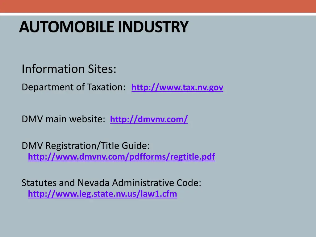 automobile industry