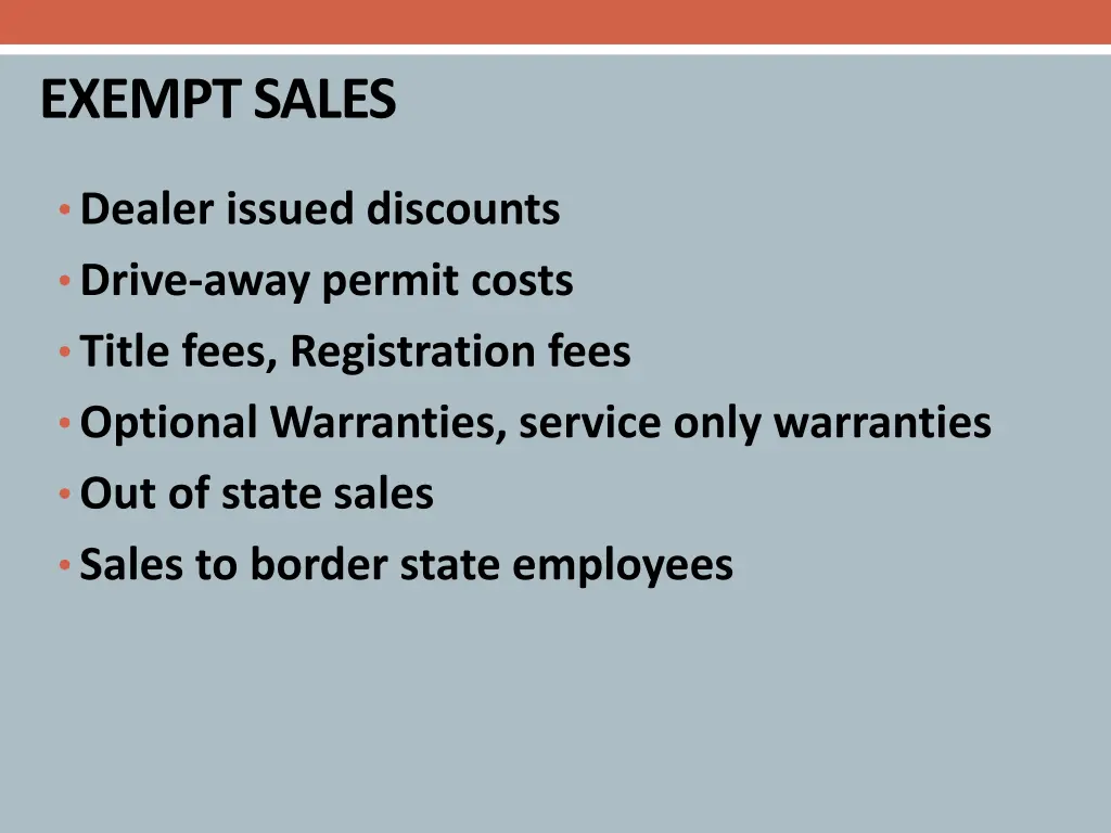 exempt sales 1