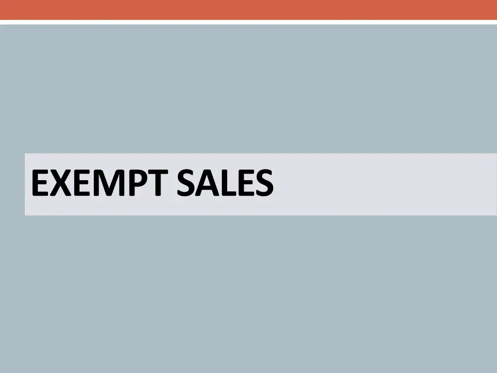 exempt sales
