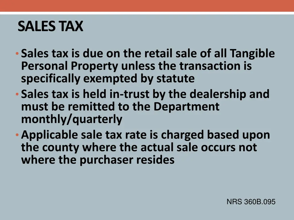 sales tax