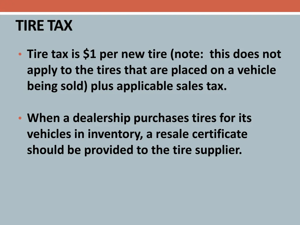 tire tax