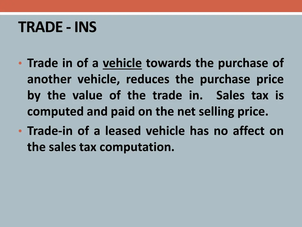 trade ins
