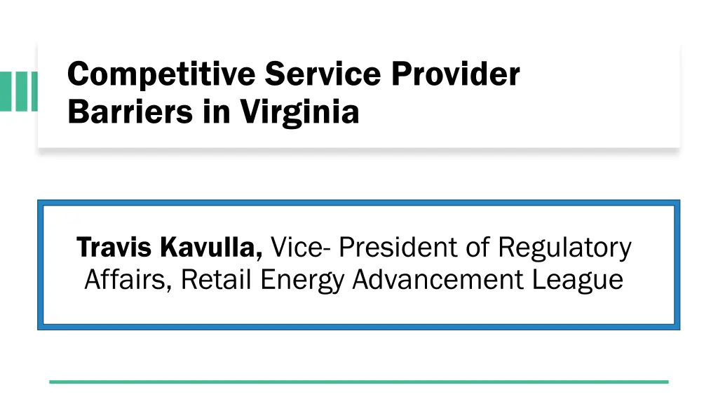 competitive service provider barriers in virginia