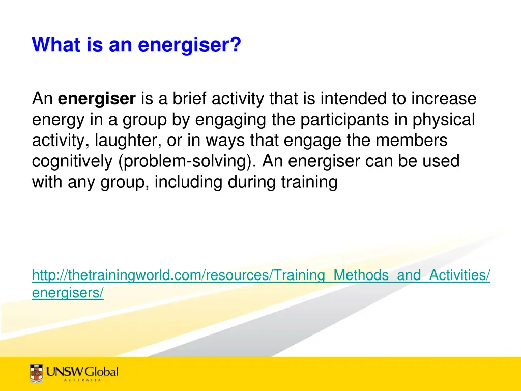 what is an energiser