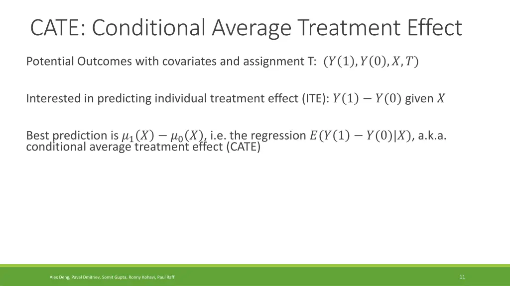 cate conditional average treatment effect