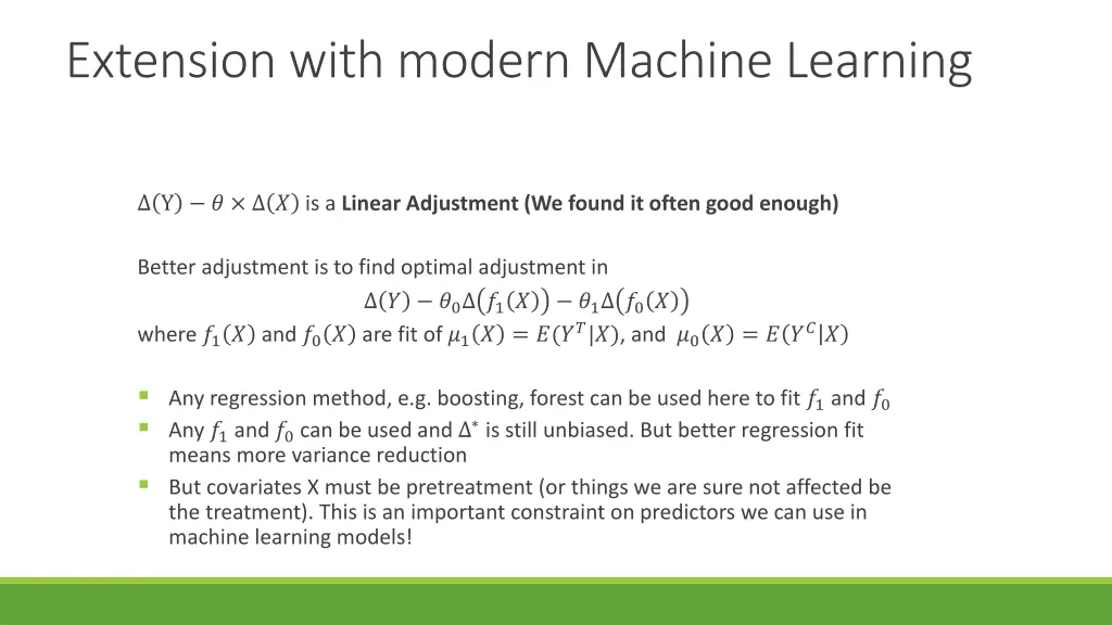 extension with modern machine learning