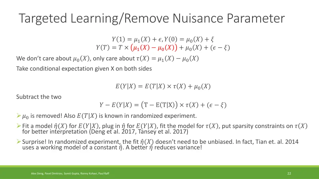 targeted learning remove nuisance parameter