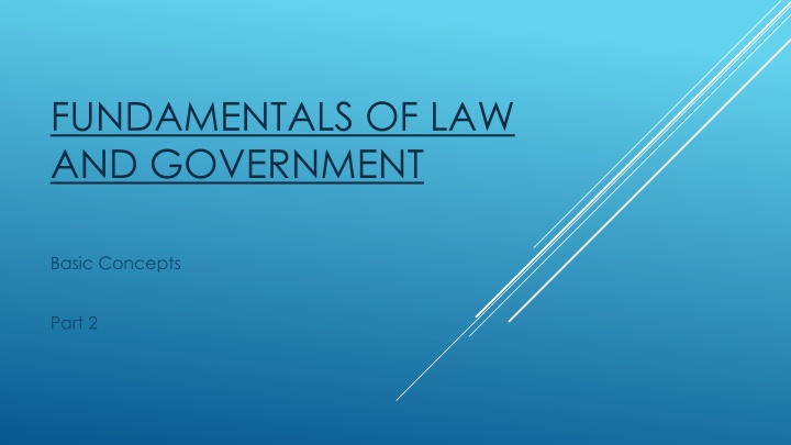 fundamentals of law and government