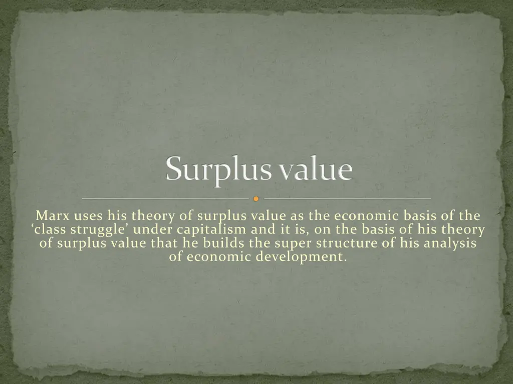 surplus value