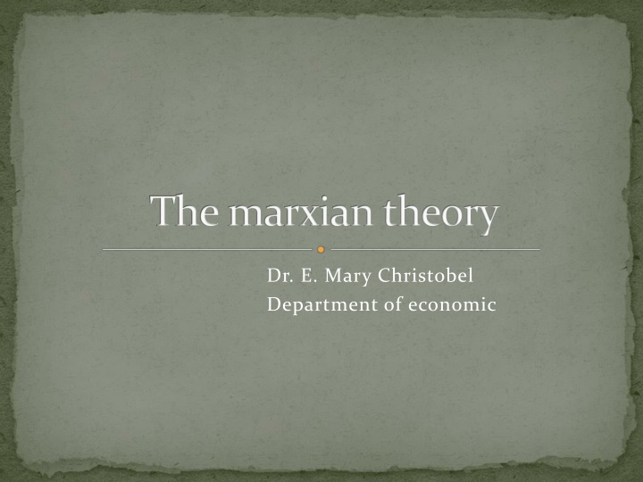 the marxian theory
