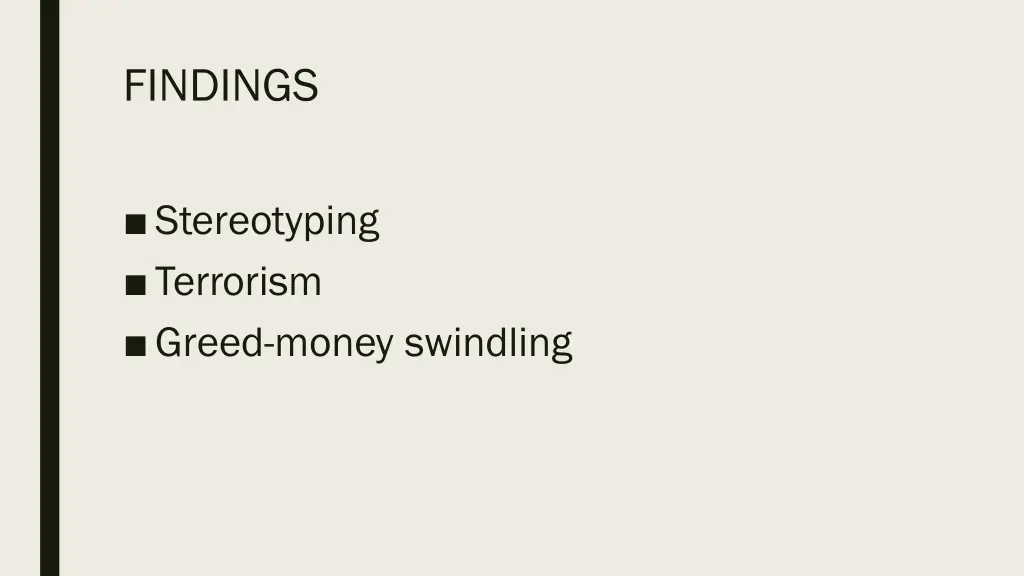 findings