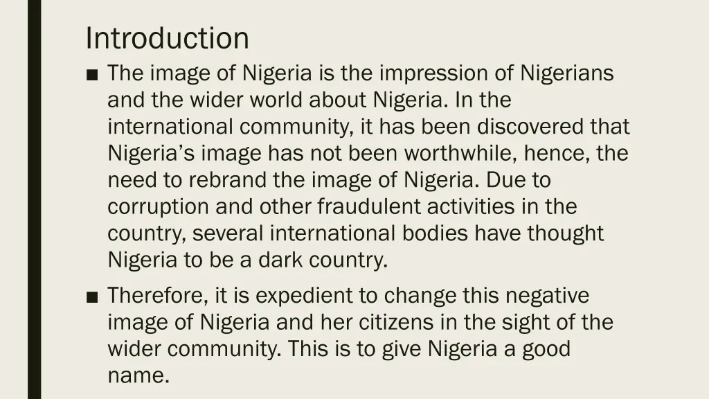 introduction the image of nigeria